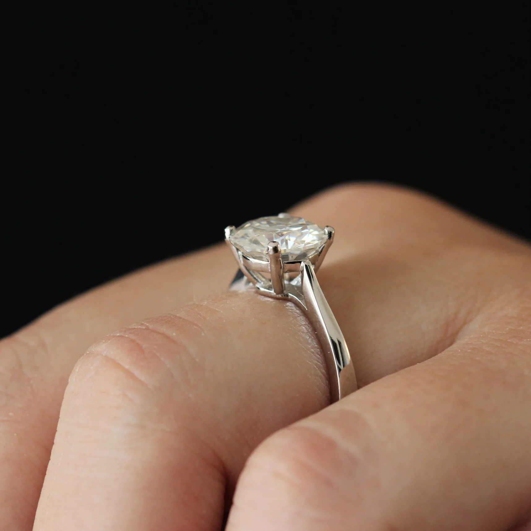Cannes 3 Ct Round Moissanite Ring - Image 3