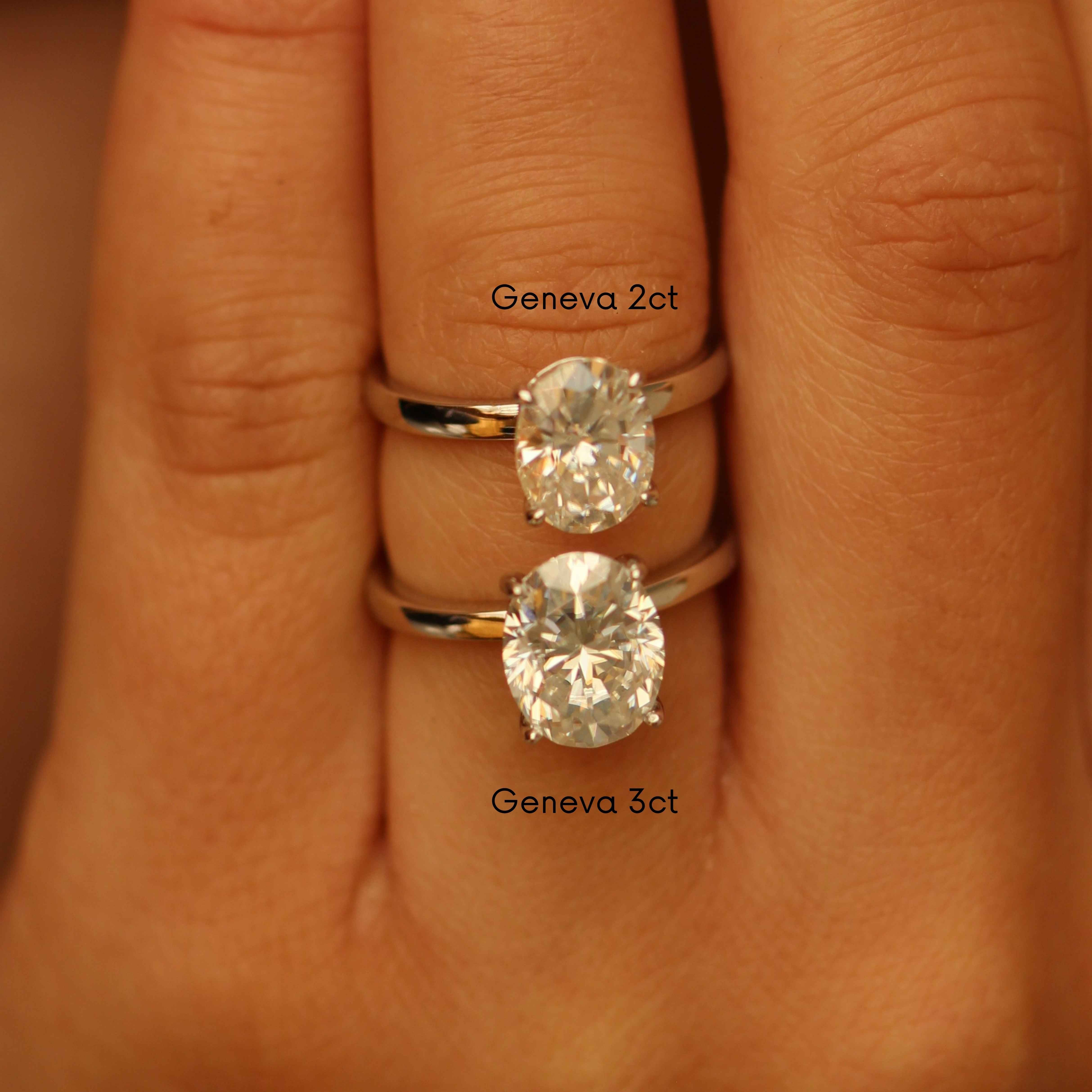 Geneva 2 Ct Oval Moissanite Ring - Image 9