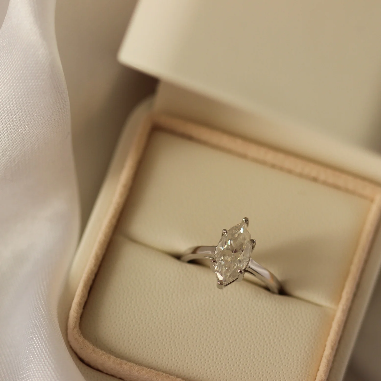 Girona 2 Ct Marquise Moissanite Ring - Image 6