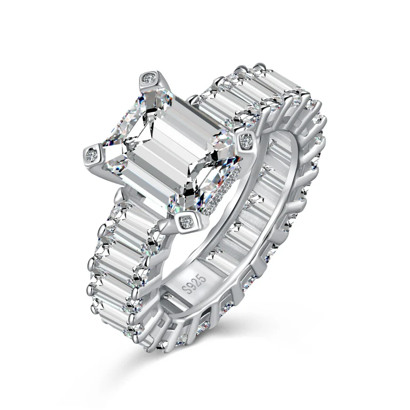 Marseille Emerald Ring - Silver - Image 3