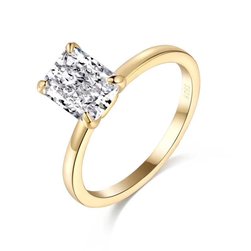 Melbourne Rectangle Ring - Gold - Image 7