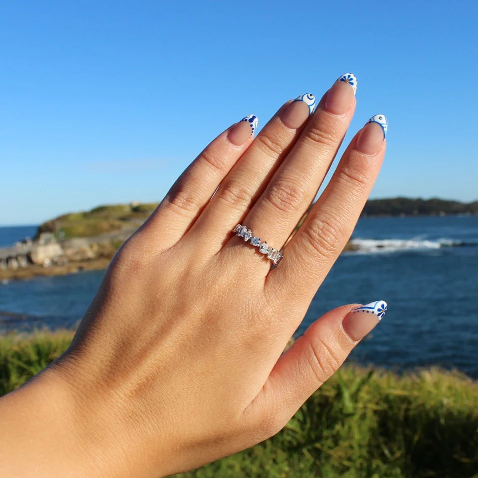 Mixed Cut Eternity Band - Silver - Image 3