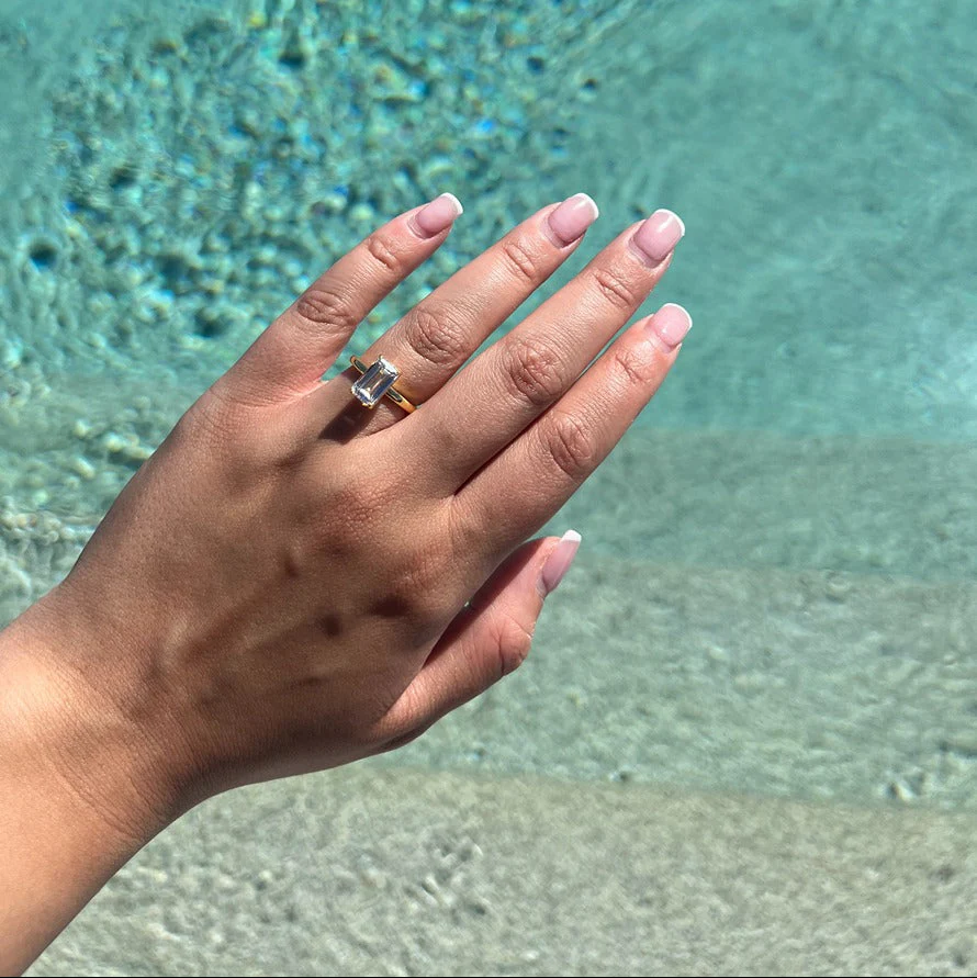 Olympia Emerald Gold Ring - Image 5