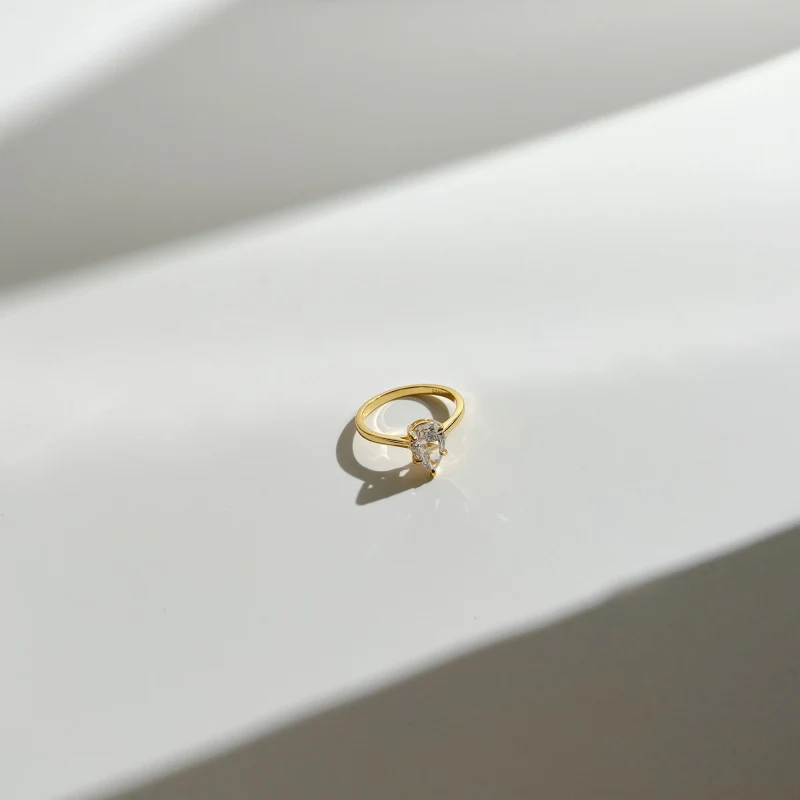 Portland Gold Pear Ring - Image 7