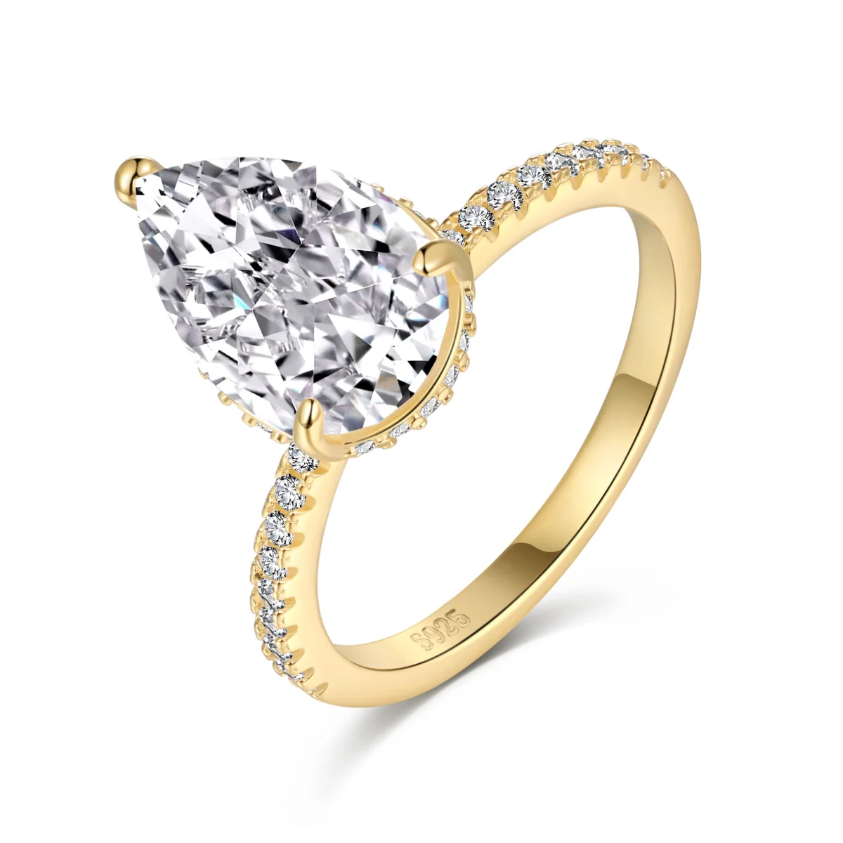 Seville Pear Ring - Gold - Image 11