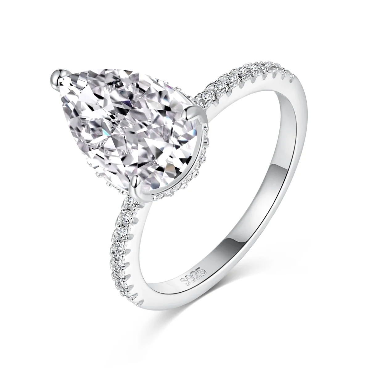 Seville Pear Ring - Silver - Image 6