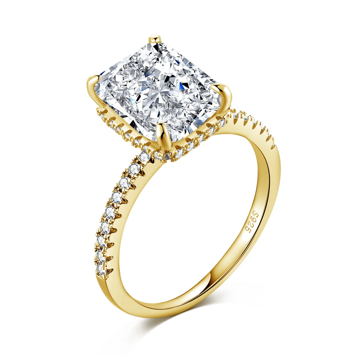 Varenna Rectangle Ring - Gold - Image 9